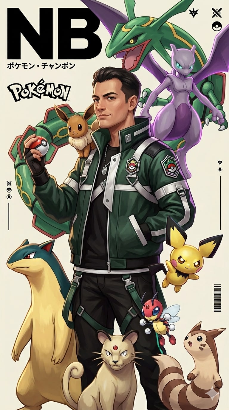Nikhil reimagined as a Champion, surrounded by his roster.